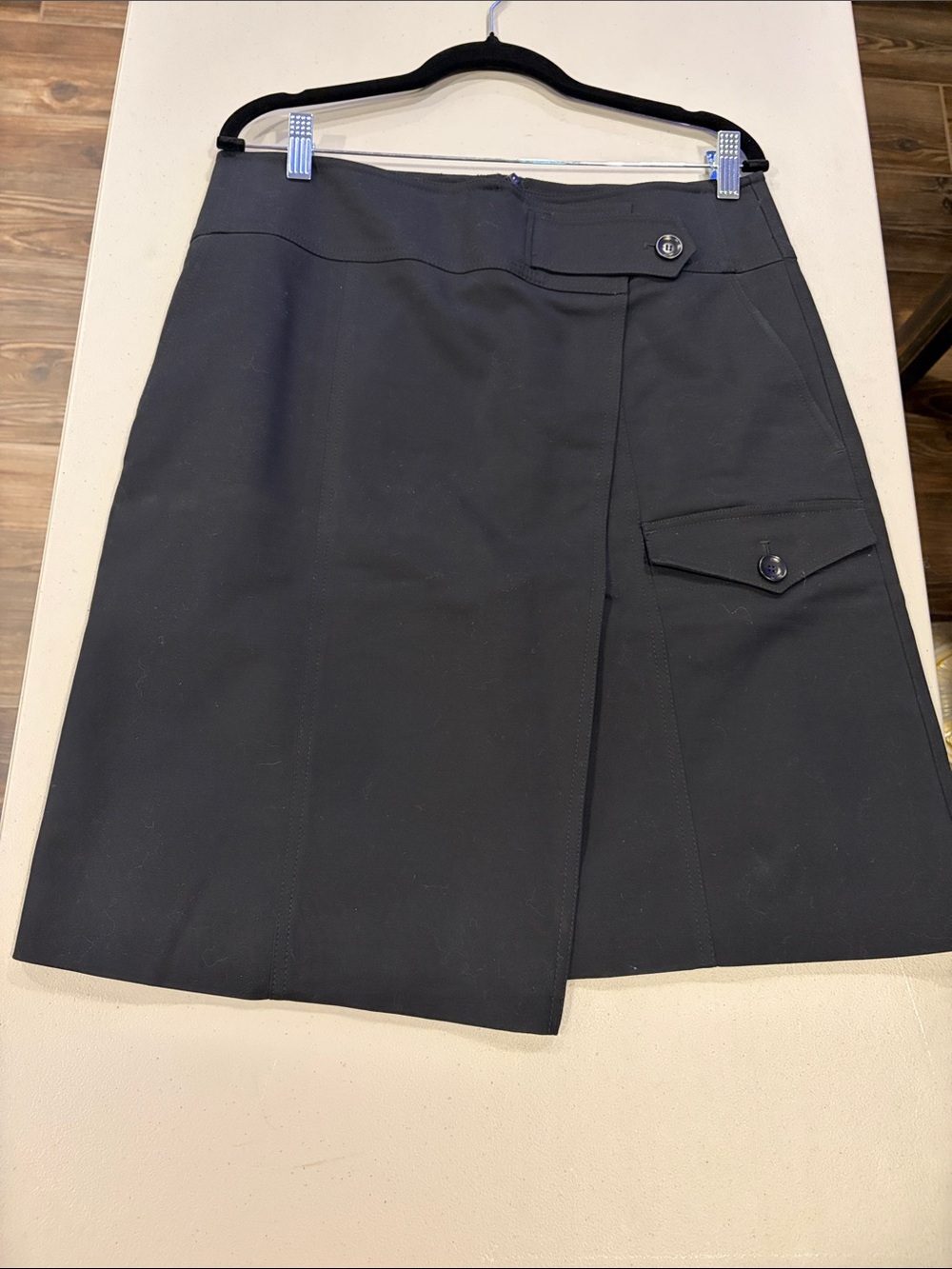 Classic Karen Millen Black A-Line Skirt with Pocket Detail